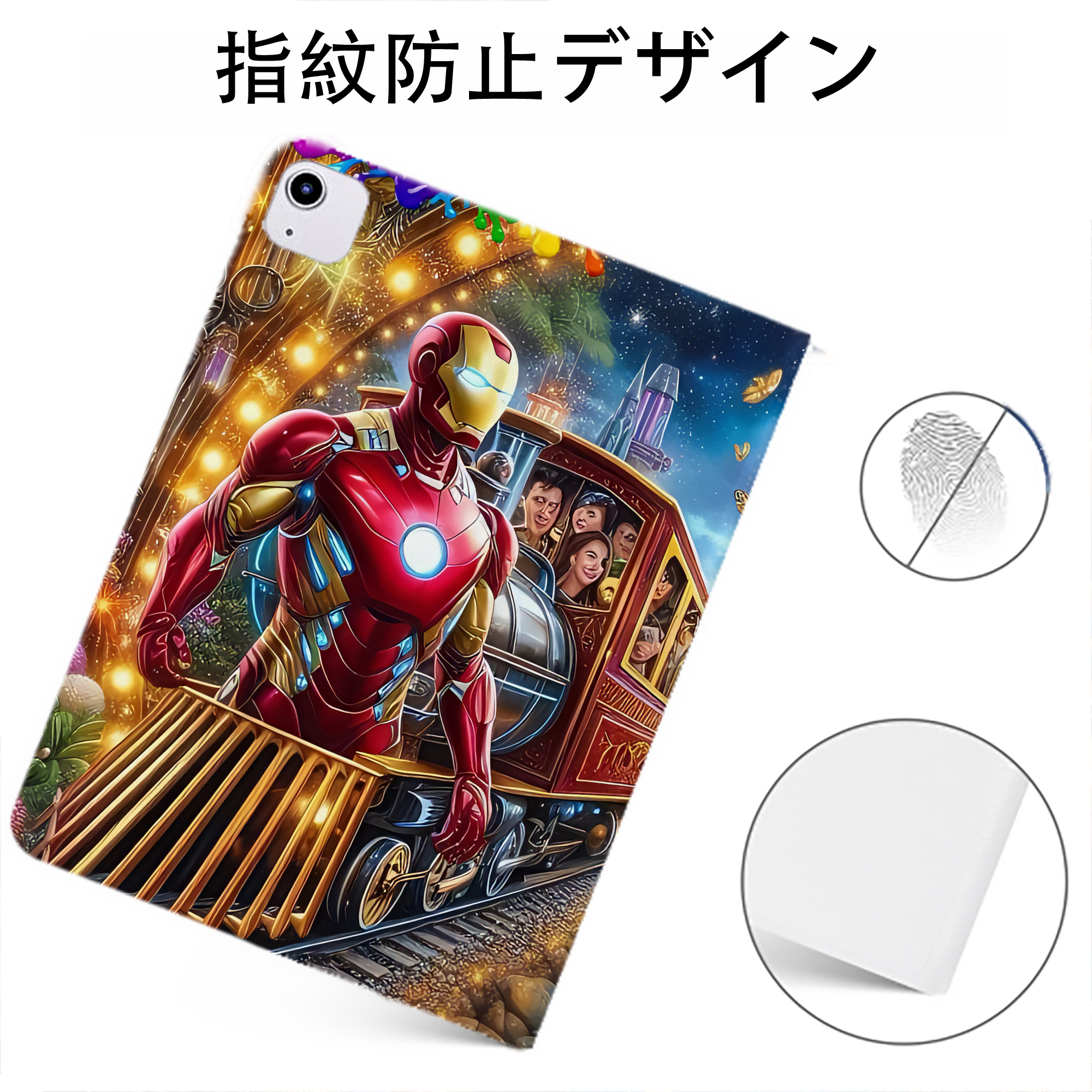 （画像用） ミッキーマウス Mickey Mouse IPadケース ペンホルダー付き ブックスタイルデザイン